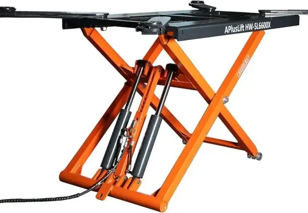APlusLift 6600LB Portable Mid-Rise Scissor Lift 110V Power HW-SL6600X
